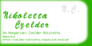 nikoletta czelder business card